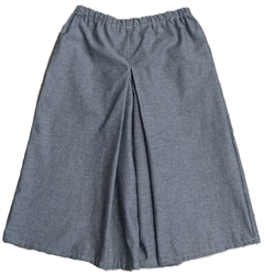 Girl Split Skirt Jackson Chambray Denim Gray size L 12 14