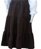 Girl Tiered Skirt Crushed Cotton Chocolate size S 6 7