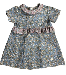 Girl zipper dress with ruffles cotton size 2 X-long
