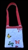 Small Shoulder Quilted Bag Purse Blue Butterfly