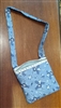 Small Shoulder Quilted Bag Purse Blue & White Floral