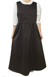Ladies Jumper with Gathered A-line Skirt Brown Twill size L 14 16 X-long