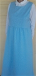 Ladies Jumper with Fuller A-line Skirt Embossed Daisy Aqua Polyester 2X 26 28 X-long