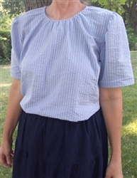 Ladies Peasant Blouse Custom Made in Featured Fabric all sizes