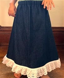 Ruffled Eyelet Lace for Skirt Hems in Cream/Ivory