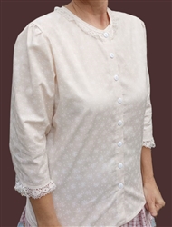 Ruffled Lace Trim Around Neckline