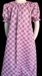 Girl Loungewear Dress Penelope Plaid Petal Cotton size M 7 8