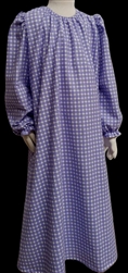 Girl Loungewear Dress Elizabeth Purple Gingham Flannel Cotton size M 7 8