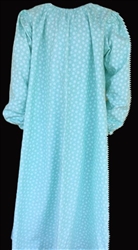 Ladies Nightgown Seafoam Aqua Flannel cotton size M 10 12