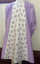 Girl Loungewear Gown Dress Purple Patchwork Flannel cotton size S 5 6