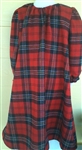 Girl Loungewear Gown Dress Tahoe Red Plaid Flannel cotton size S 5 6