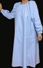 Ladies Nightgown Cornflower Blue Floral Flannel cotton size XL 18 20 X-long