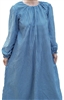 Ladies Nightgown Navy Blue Gingham Flannel cotton size M 10 12