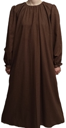 Ladies Nightgown solid brown cotton Flannel size L 14 16