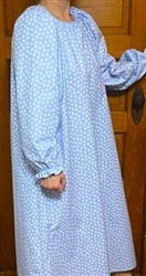 Ladies Nightgown Cozy Cotton Flannel Cornflower Blue size L 14 16 Petite