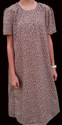 Ladies Nightgown Brown floral cotton size S 6 8 Petite