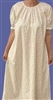 Ladies Nightgown Summer Penelope tan on white cotton size XL 18 20