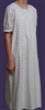 Ladies Nightgown White & Purple floral cotton size S 6 8