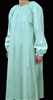 Ladies Nightgown Seafoam Aqua Floral Flannel cotton size M 10 12
