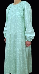 Ladies Nightgown Aqua Floral Flannel cotton size S 6 8 Petite