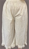 Ladies Pantaloons Bloomers Slip Cotton Cream Muslin with lace size L 14 16 18 low waist