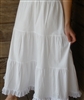 Ladies Tiered Petticoat Cotton White with Lace S 4 6 8 X-Full