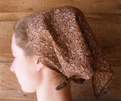 Scarf Ladies Lightweight Brown Floral