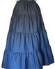 Ladies 4 Tier Skirt Navy Denim size M 10 12