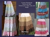 Ladies Skirt 5 Tiered Cotton Florals & Stripes Custom Patchwork all sizes