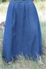 Ladies 6 Gore Skirt Navy Blue Jean Denim size XL 18 20 custom fit