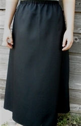 Ladies A-line Skirt Black Polyester 1X 22 24