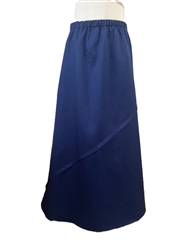 Girl A-line Skirt Navy Twill cotton blend size 14 with angled pleat