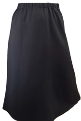 Ladies A-line Skirt in Black Rayon Blend Knit custom all sizes