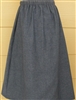 Ladies A-line Skirt Chambray denim blue cotton size 3X 30 32