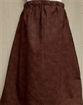 Girl A-line Skirt Dark Brown Floral cotton size 10