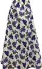 Girl A-line Skirt Lilac Purple Floral cotton size 8 X-long