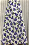 Girl A-line Skirt Lilac Purple Floral cotton size 8 X-long