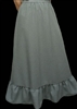 Ladies A-line Skirt Gray Polyester with ruffle size L 14 16 Tall