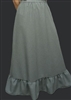 Ladies A-line Skirt Gray Polyester with ruffle size L 14 16 Tall