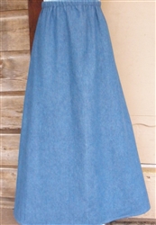 Girl A-line Skirt light blue denim cotton size 12