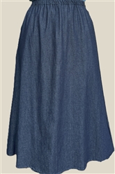 Ladies A-line Skirt Navy Denim cotton size L 14 16
