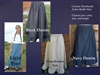Girl A-line Skirt Blue Jean Denim or Khaki with Ruffle Hem custom all sizes