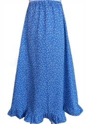 Girl A-line Skirt Featured Fabric with ruffle hem custom all sizes