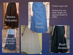 Ladies Skirt 6 Gore in Denim, Khaki, Polyester, Prints cotton all sizes