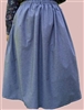 Ladies Full Skirt Indigo Chambray lightweight cotton S 6 8