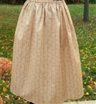 Ladies Full Skirt 6th Street Tan Floral Stripe cotton S 6 8