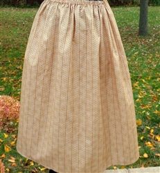 Ladies Full Skirt 6th Street Tan Floral Stripe cotton S 6 8