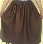 Ladies Full Skirt Brushed Cotton Brown Chambray size XL 18 20
