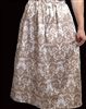 Ladies Full Skirt Brown & White Floral cotton size 3X 30 32