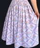 Ladies X-Full Skirt Blue & Cream Floral cotton size 3X 30 32